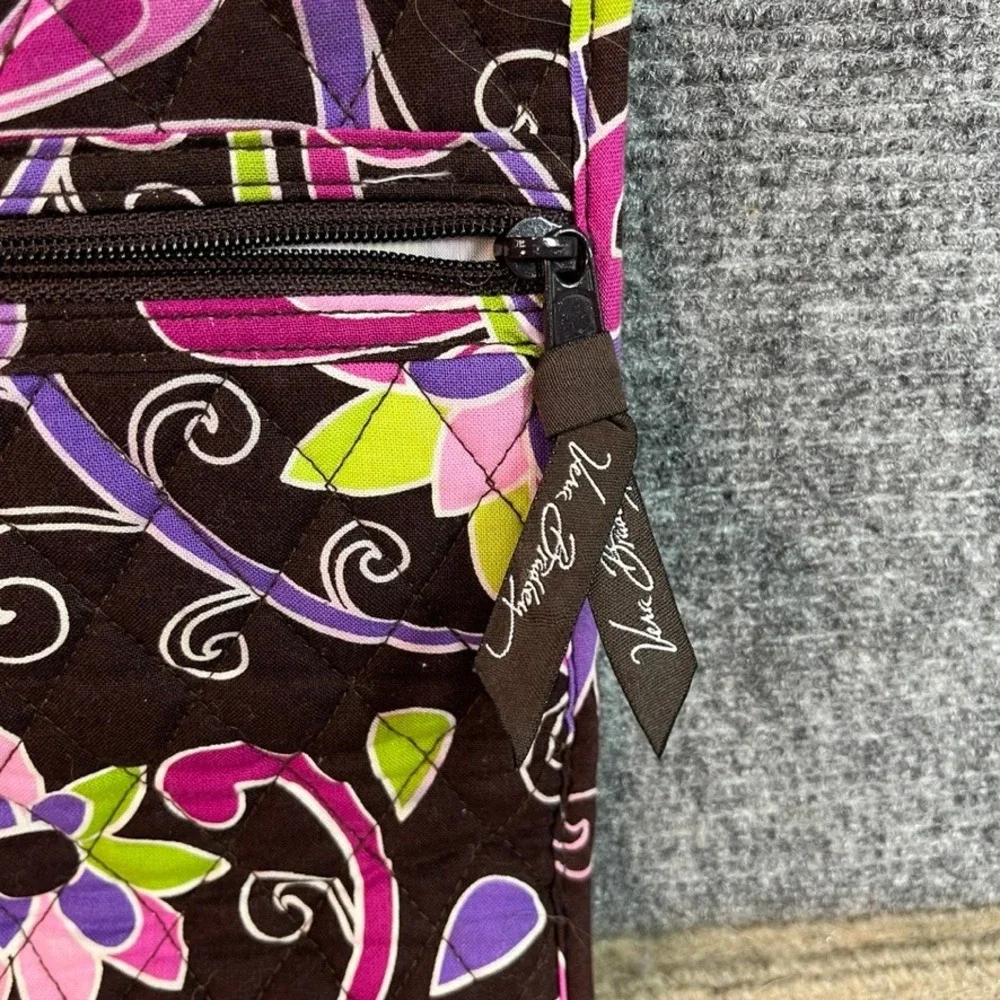 Vera Bradley Plum Crazy Hanging Travel Organizer Quilted Floral Cosmetic Bag